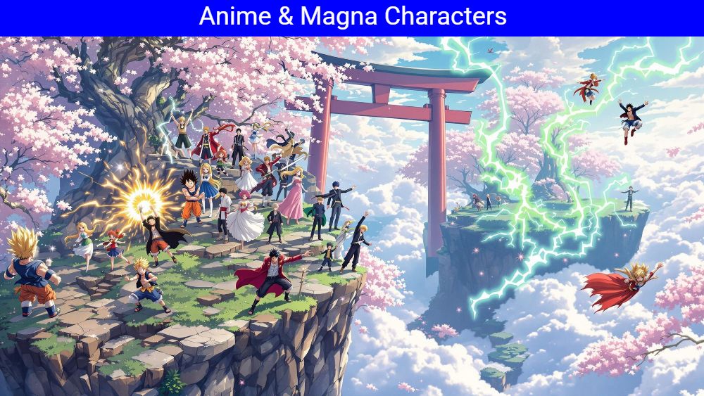 Anime and Magna Characters Sidebar