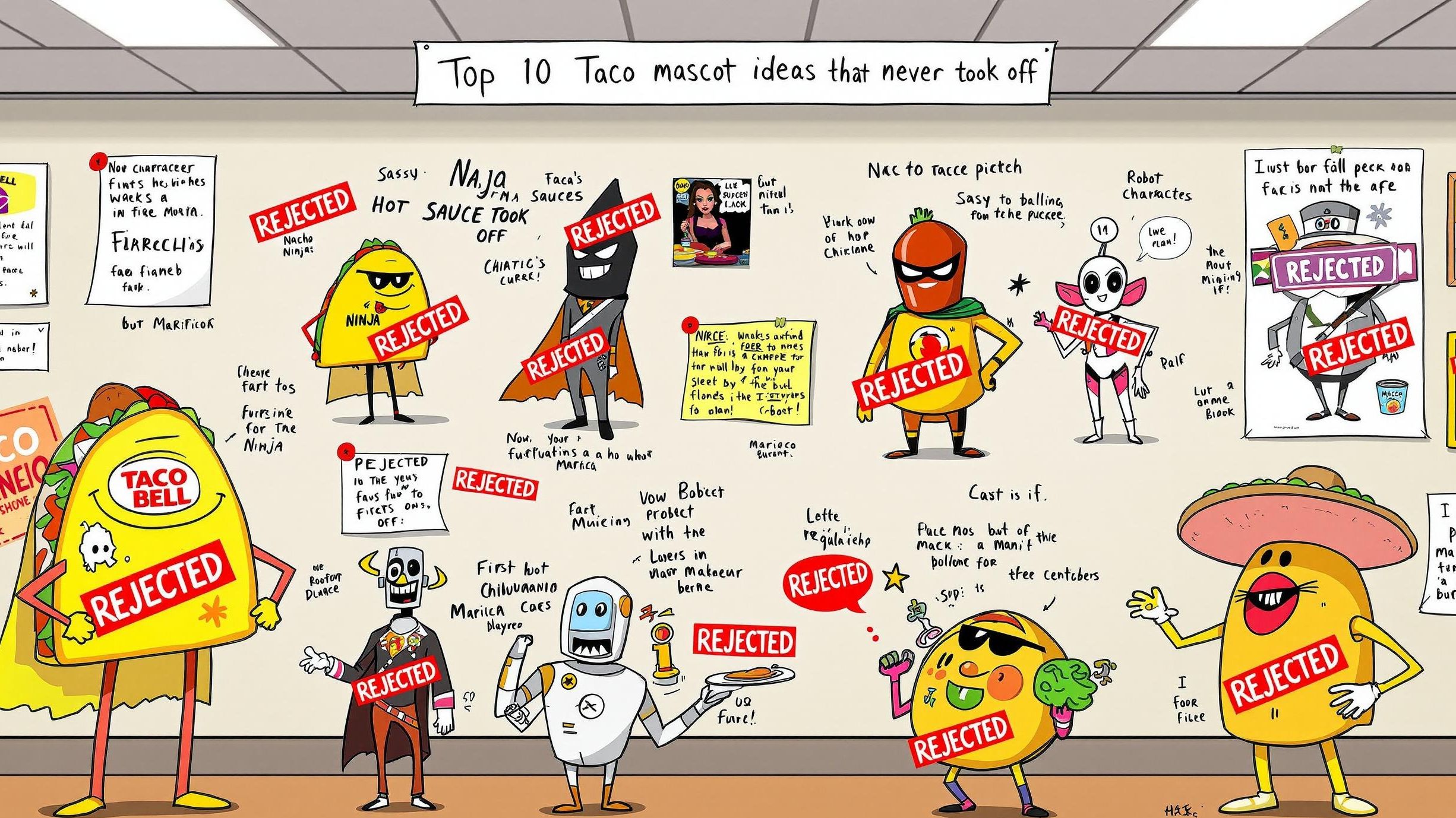 Top 10 Taco Bell Mascot Ideas That Never Took Off
